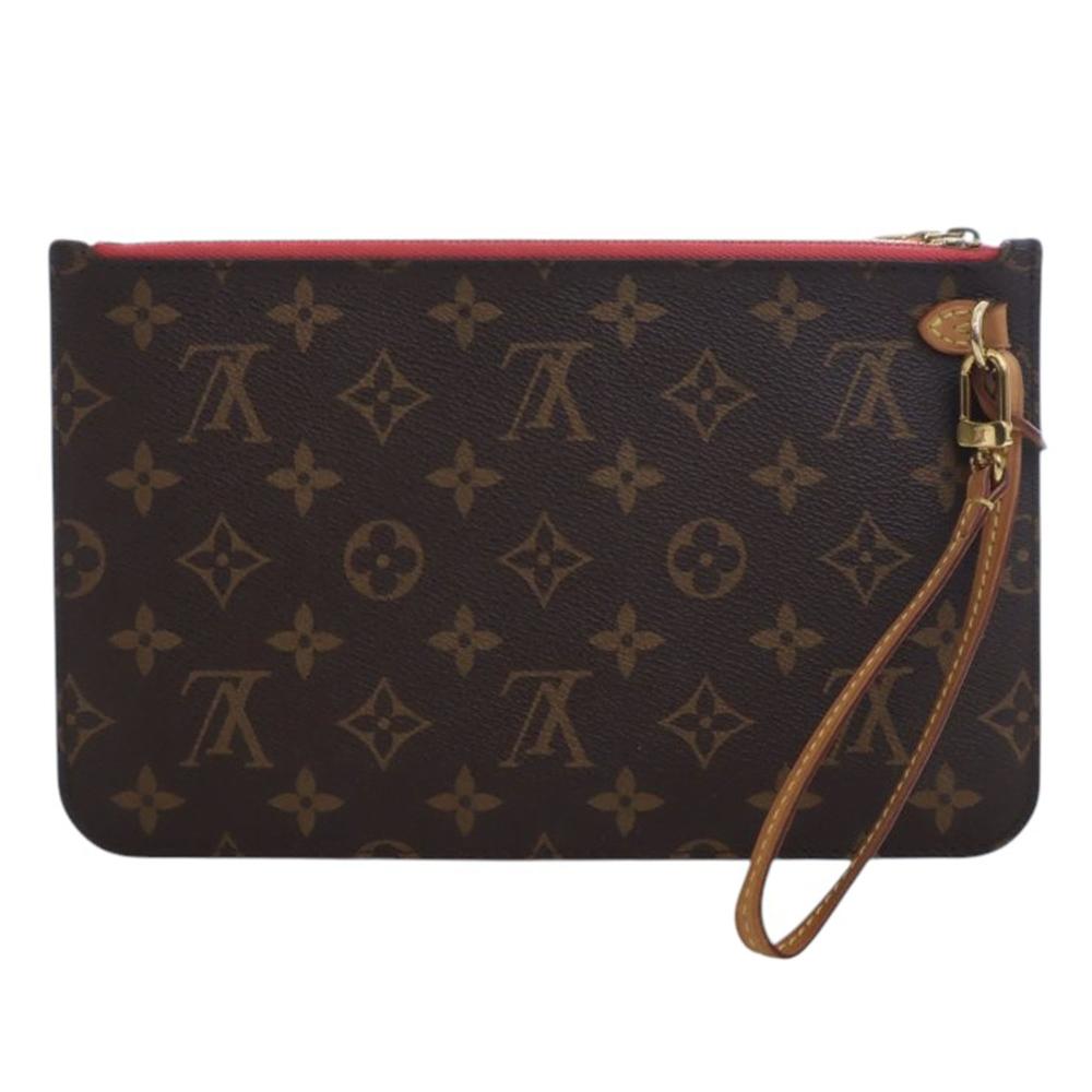 Louis Vuitton AB Louis Vuitton Brown Monogram Canvas Fabric Monogram Neverfull Pouch Spain