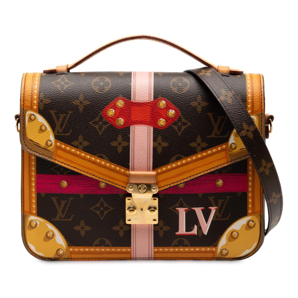 Louis Vuitton B Louis Vuitton Brown Monogram Canvas Fabric Monogram Summer Trunk Pochette Metis France