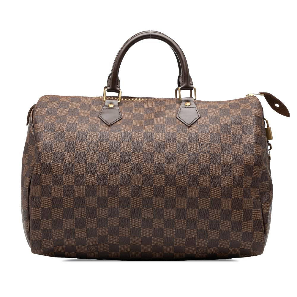 Louis Vuitton B Louis Vuitton Brown Damier Canvas Fabric Damier Ebene Speedy 35 France