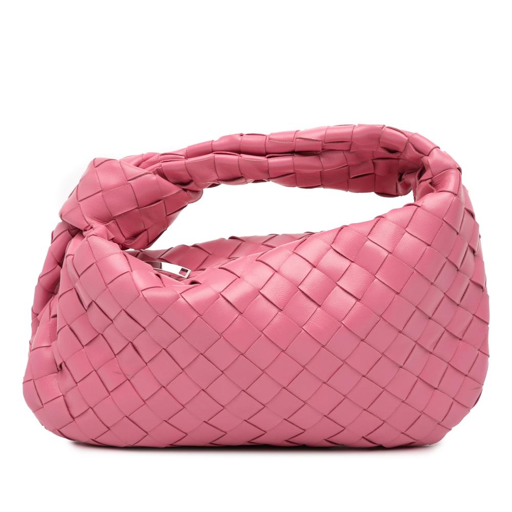 Bottega Veneta B Bottega Veneta Pink Nappa Leather Leather Mini Nappa Intrecciato Jodie Italy