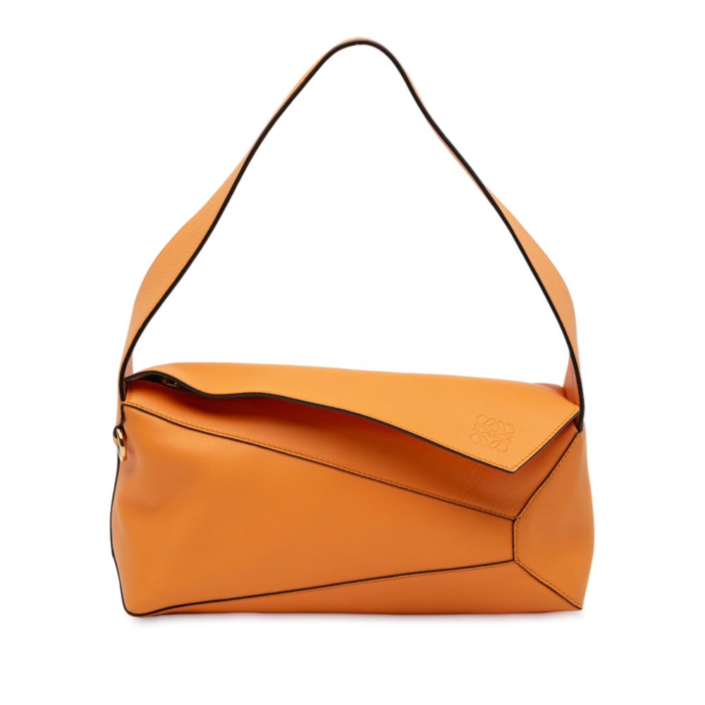 Loewe B LOEWE Orange Calf Leather skin Puzzle Hobo Spain