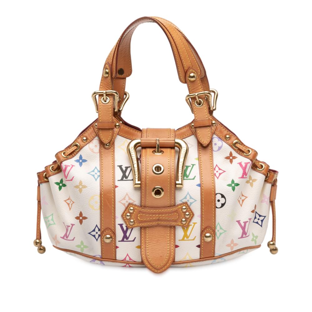 Louis Vuitton B Louis Vuitton White Monogram Multicolore Canvas Fabric Monogram Multicolore Theda PM France
