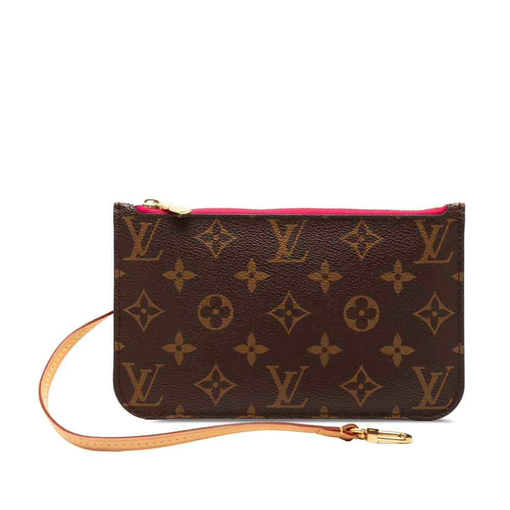 Louis Vuitton AB Louis Vuitton Brown Monogram Canvas Fabric Monogram Neverfull Pouch PM France
