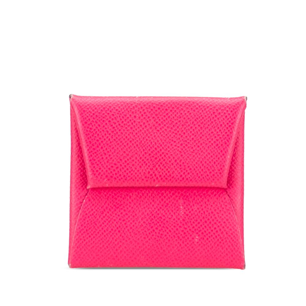 Hermès AB Hermès Pink Hot Pink Calf Leather Epsom Bastia Coin Purse France