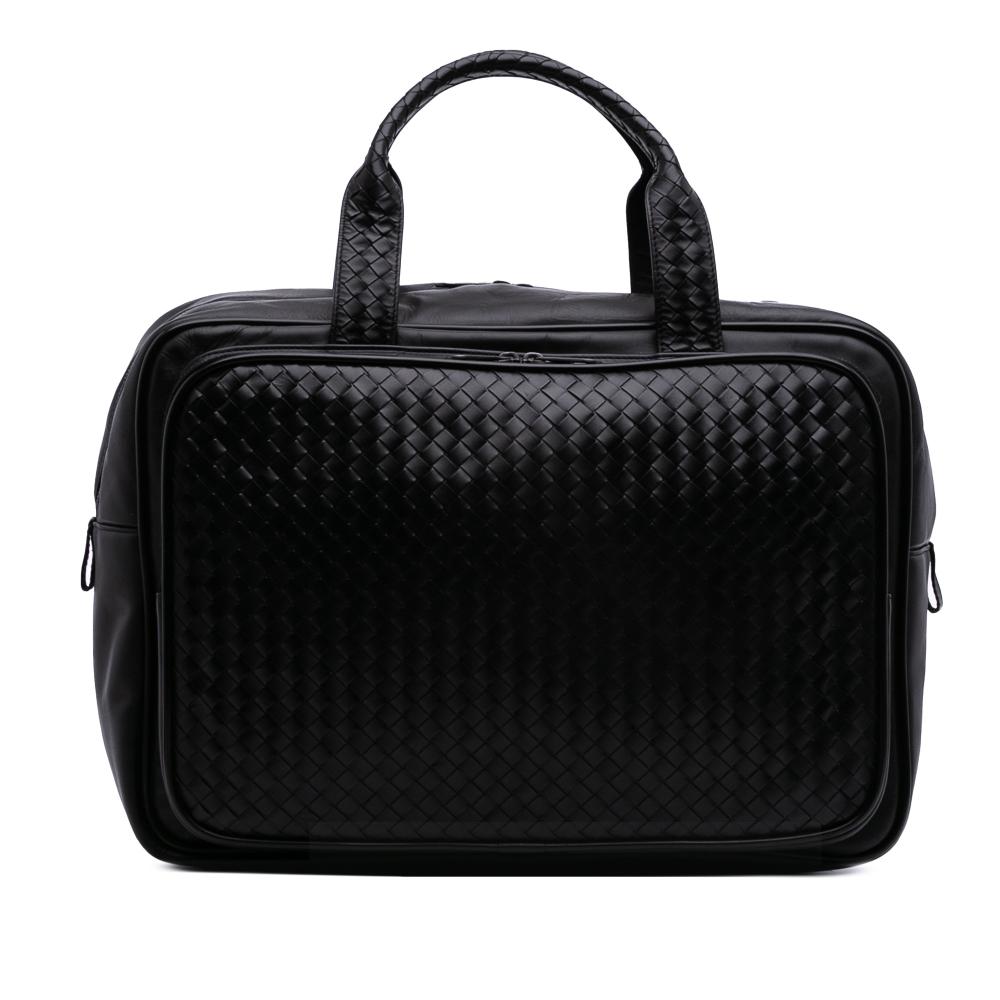 Bottega Veneta B Bottega Veneta Black Nappa Leather Leather Nappa Intrecciato Briefcase Italy