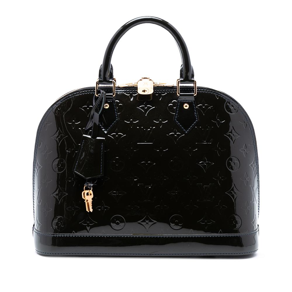 Louis Vuitton B Louis Vuitton Blue Navy Vernis Leather Leather Monogram Vernis Alma PM France