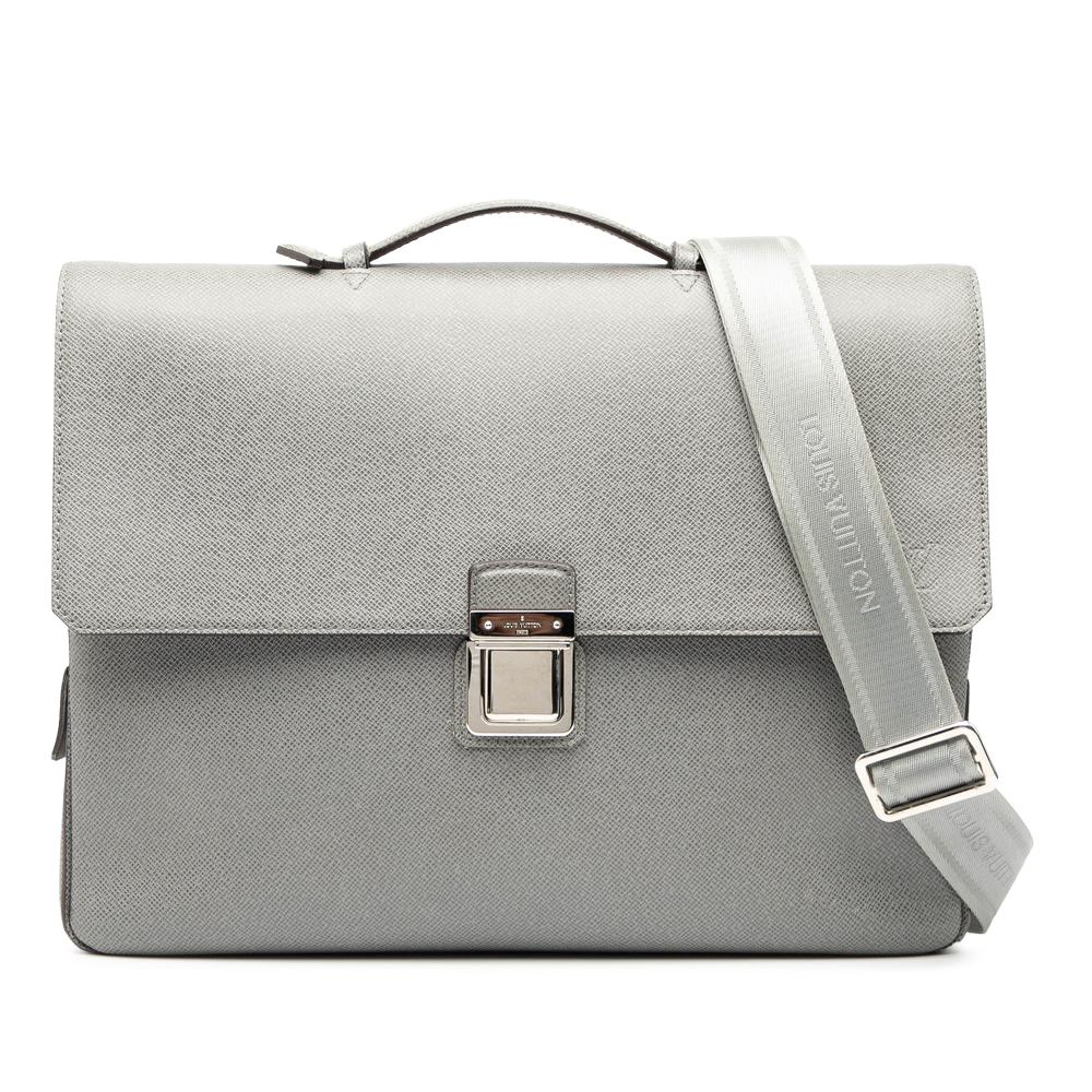 Louis Vuitton AB Louis Vuitton Gray Taiga Leather Leather Taiga Vassili GM France