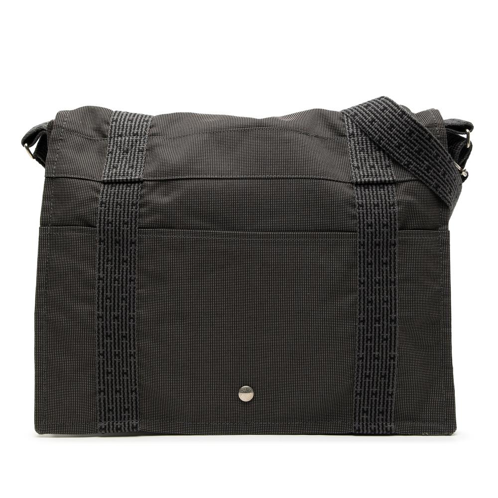 Hermès AB Hermès Gray Canvas Fabric Herline Besace MM France