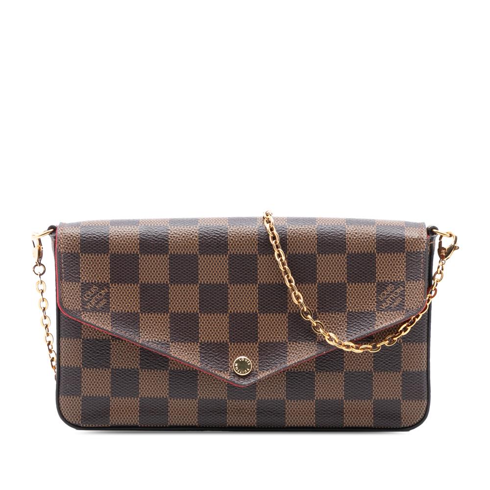 Louis Vuitton AB Louis Vuitton Brown Damier Canvas Fabric Damier Ebene Pochette Felicie France