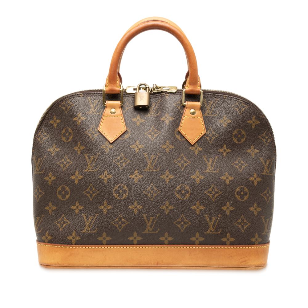 Louis Vuitton B Louis Vuitton Brown Monogram Canvas Fabric Monogram Alma PM France