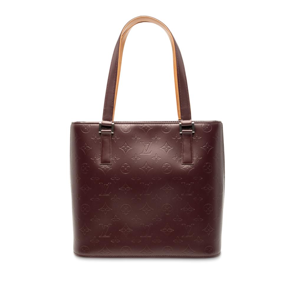 Louis Vuitton B Louis Vuitton Red Burgundy Calf Leather Monogram Mat Stockton France