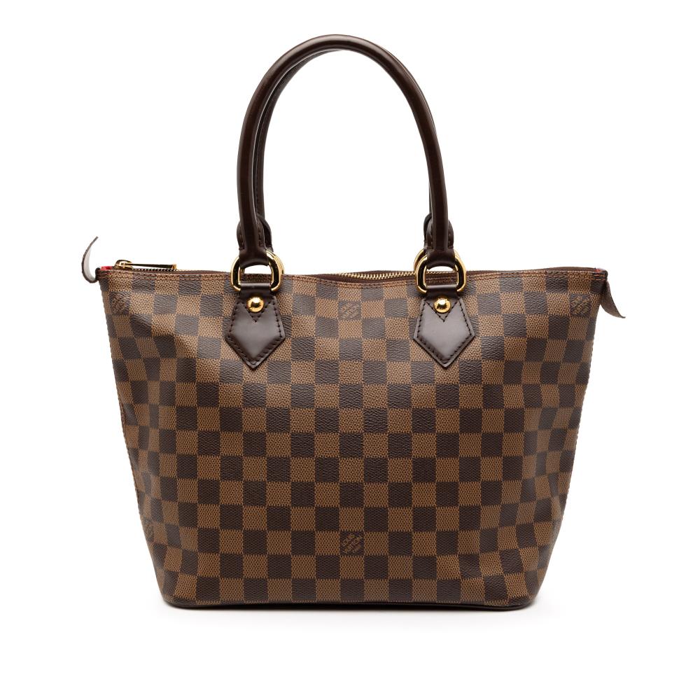 Louis Vuitton B Louis Vuitton Brown Damier Canvas Fabric Damier Ebene Saleya PM France
