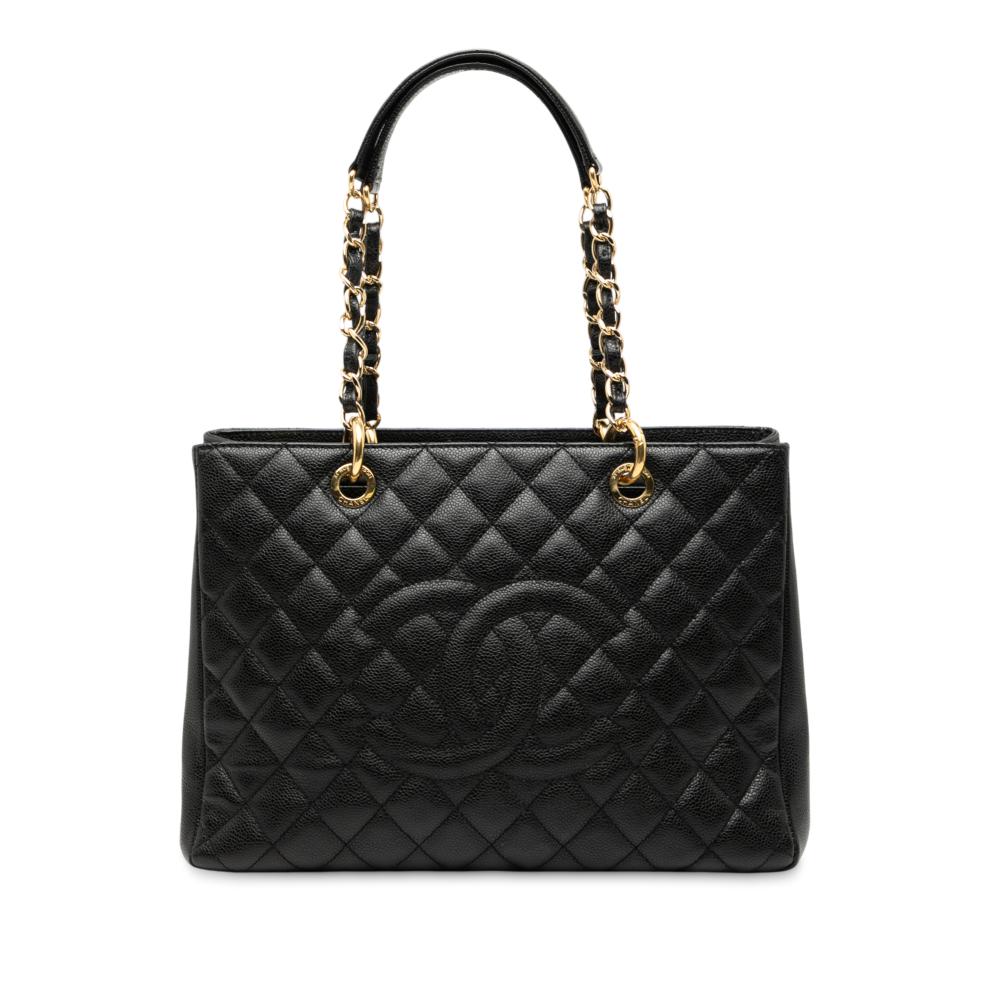 Chanel AB Chanel Black Caviar Leather Leather Caviar Grand Shopping Tote Italy