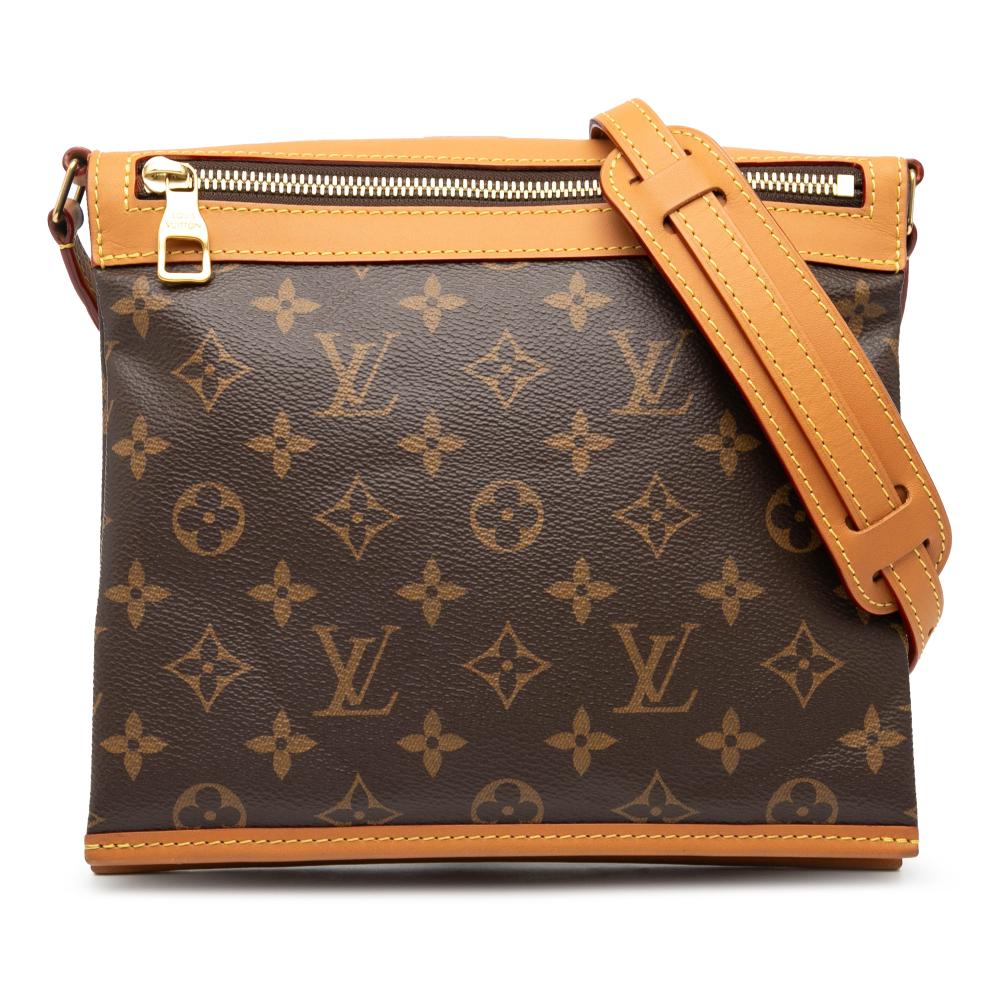 Louis Vuitton B Louis Vuitton Brown Monogram Canvas Fabric Monogram Saumur Messenger PM France