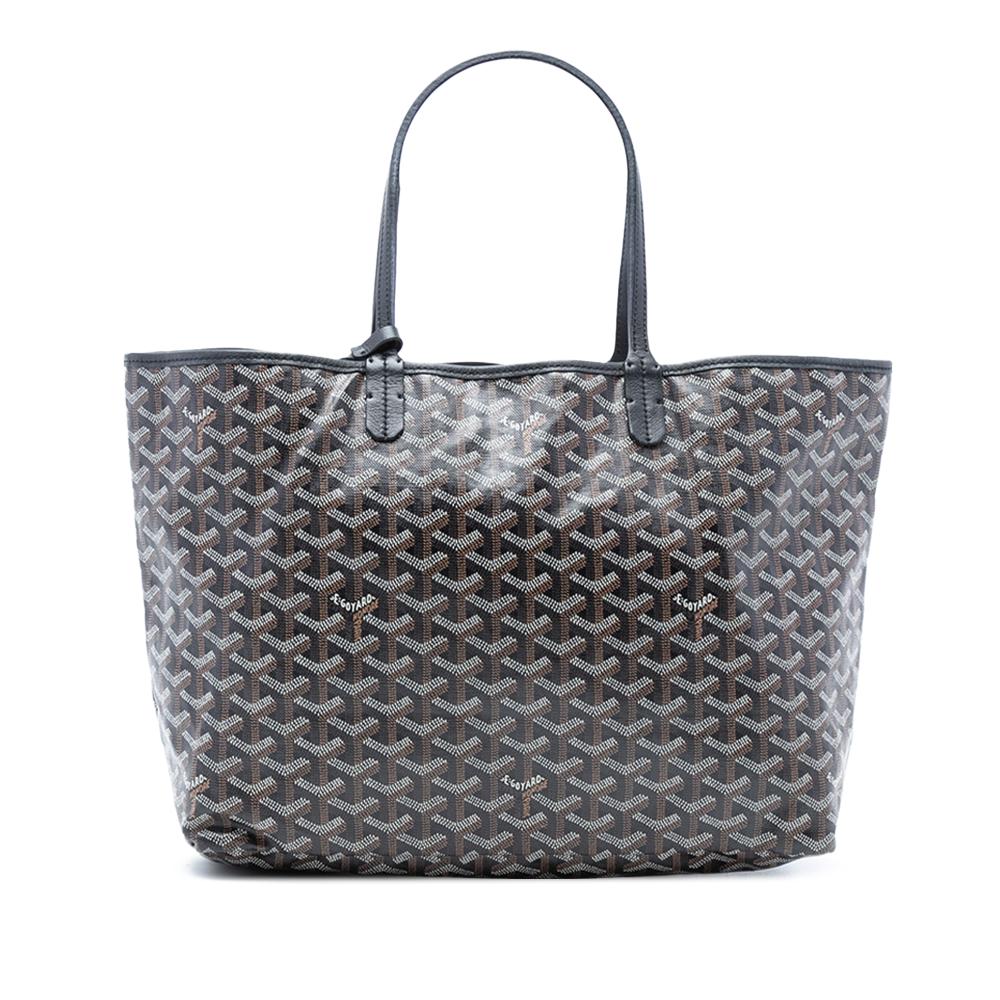 Goyard B Goyard Black Coated Canvas Fabric Goyardine Saint Louis PM France