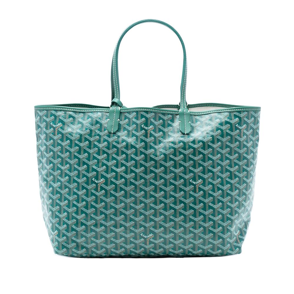 Goyard AB Goyard Green Coated Canvas Fabric Goyardine Saint Louis PM France