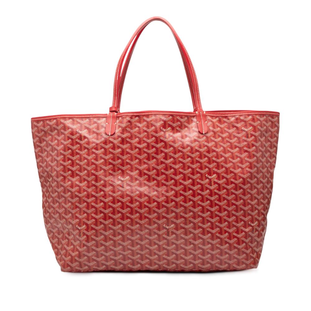 Goyard AB Goyard Red Coated Canvas Fabric Goyardine Saint Louis GM France