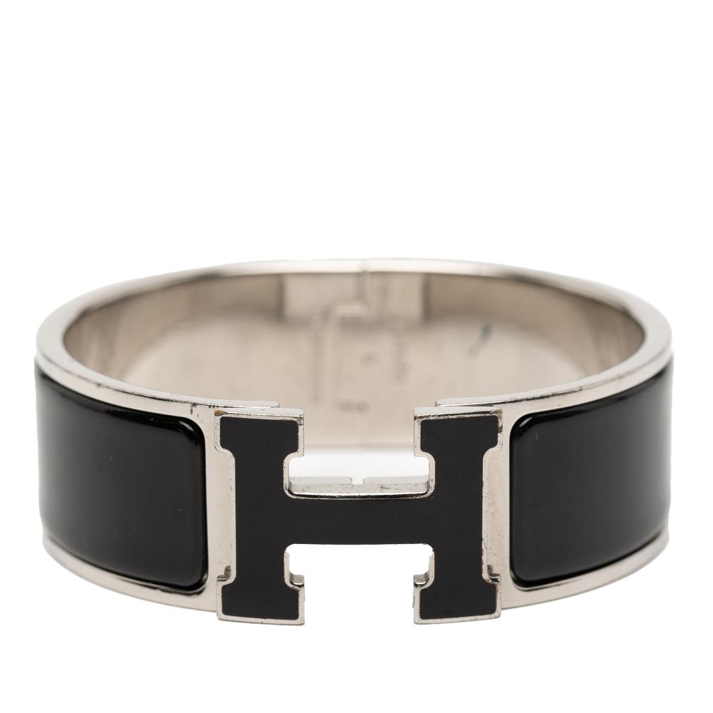 Hermès B Hermès Black Enamel Other Wide Clic Clac H Bracelet PM France