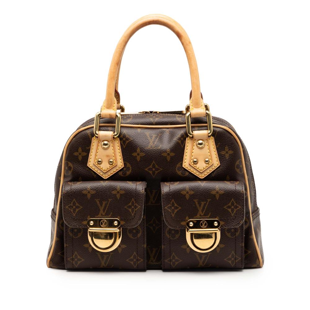 Louis Vuitton B Louis Vuitton Brown Monogram Canvas Fabric Monogram Manhattan PM France