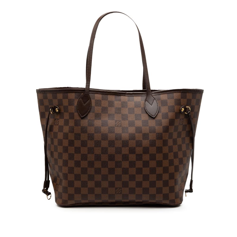 Louis Vuitton B Louis Vuitton Brown Damier Canvas Fabric Damier Ebene Neverfull MM Spain