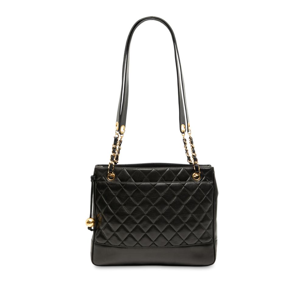 Chanel B Chanel Black Caviar Leather Leather Quilted Caviar Chain Tote Italy