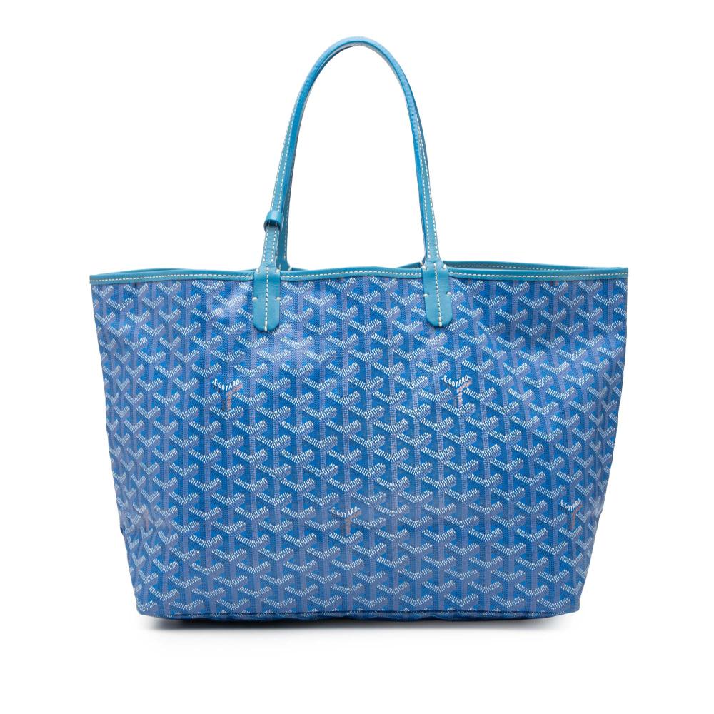 Goyard AB Goyard Blue Coated Canvas Fabric Goyardine Saint Louis PM France