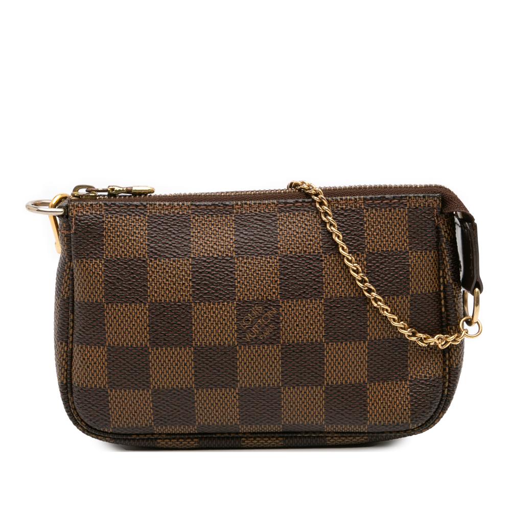 Louis Vuitton AB Louis Vuitton Brown Damier Canvas Canvas Damier Ebene Mini Pochette Accessoires France