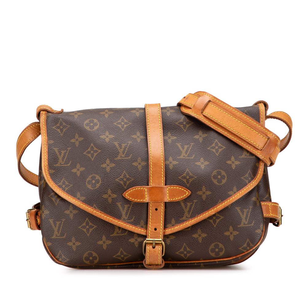 Louis Vuitton B Louis Vuitton Brown Monogram Canvas Canvas Monogram Saumur 30 France