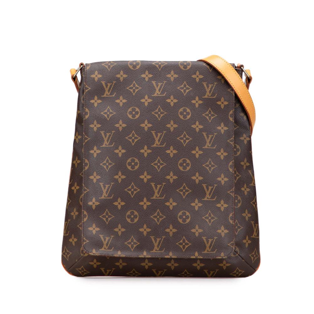 Louis Vuitton B Louis Vuitton Brown Monogram Canvas Fabric Monogram Musette Salsa GM France
