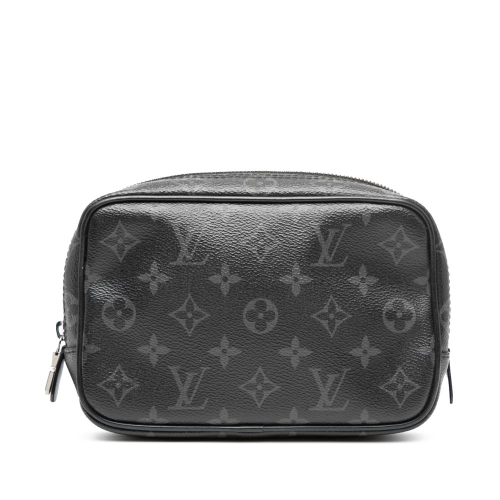 Louis Vuitton AB Louis Vuitton Black Monogram Canvas Fabric Monogram Eclipse Toilet Pouch PM France