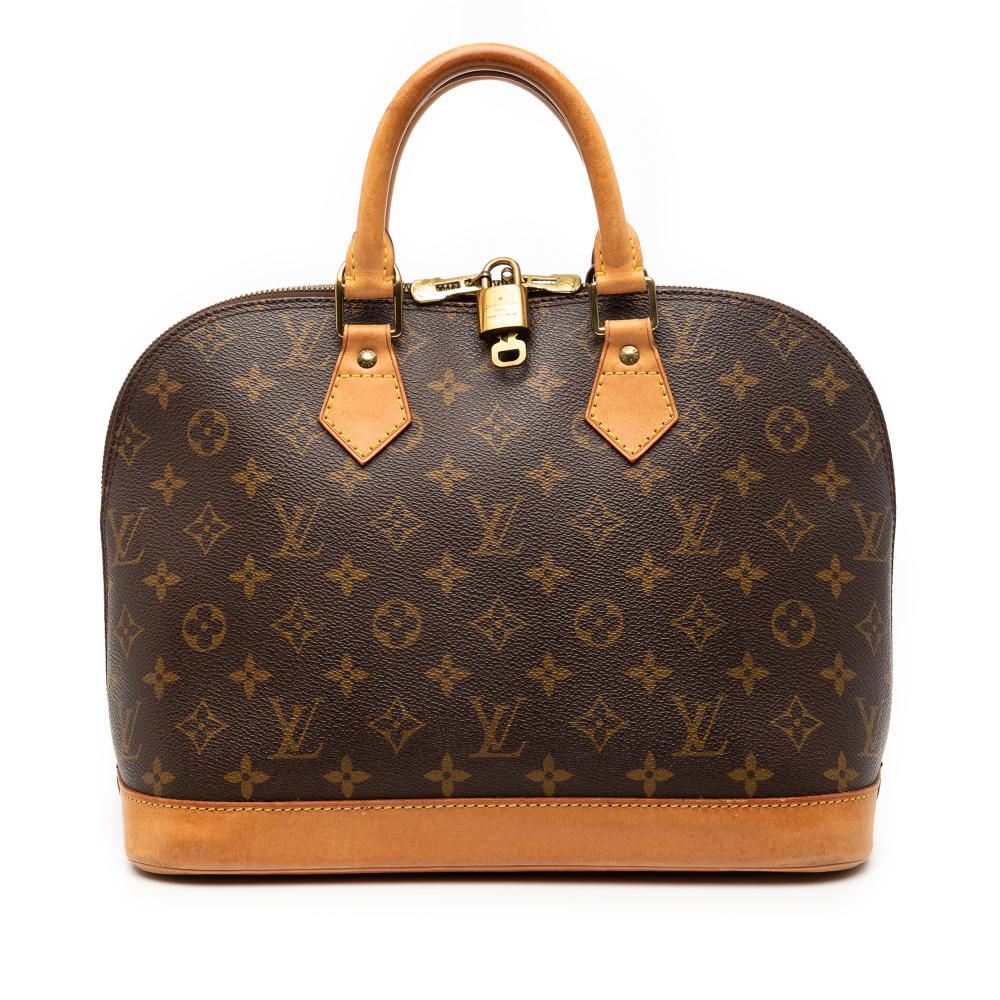 Louis Vuitton B Louis Vuitton Brown Monogram Canvas Fabric Monogram Alma PM France