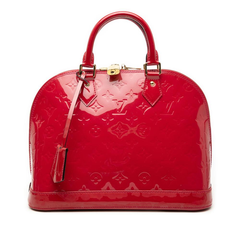 Louis Vuitton B Louis Vuitton Red Vernis Leather Leather Monogram Vernis Alma PM France