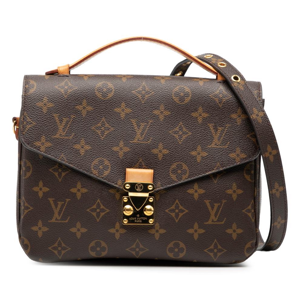 Louis Vuitton B Louis Vuitton Brown Monogram Canvas Fabric Monogram Pochette Metis France
