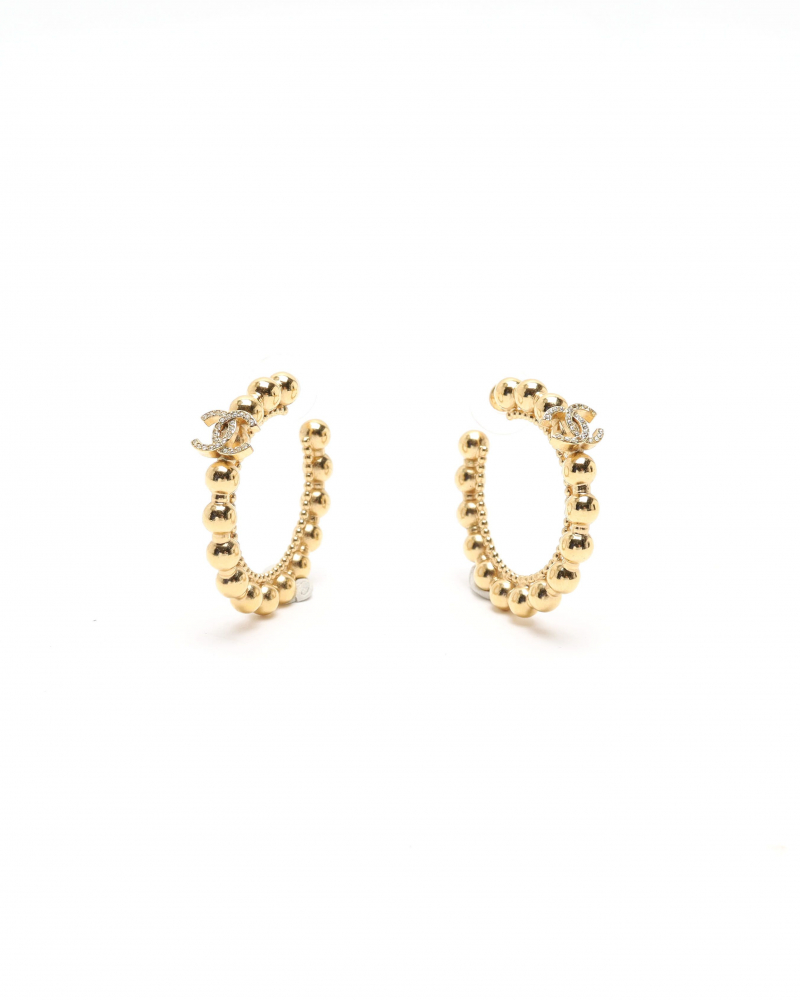 Chanel CC Hoop Earrings