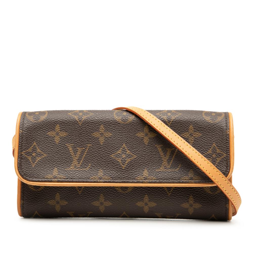 Louis Vuitton B Louis Vuitton Brown Monogram Canvas Fabric Monogram Pochette Twin PM Spain
