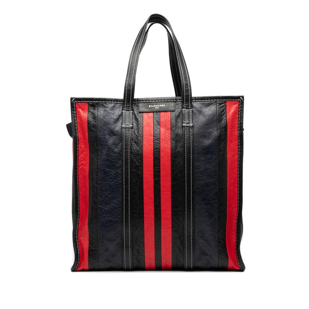 Balenciaga AB Balenciaga Black Lambskin Leather Leather M Lambskin Bazar Shopper Satchel Italy