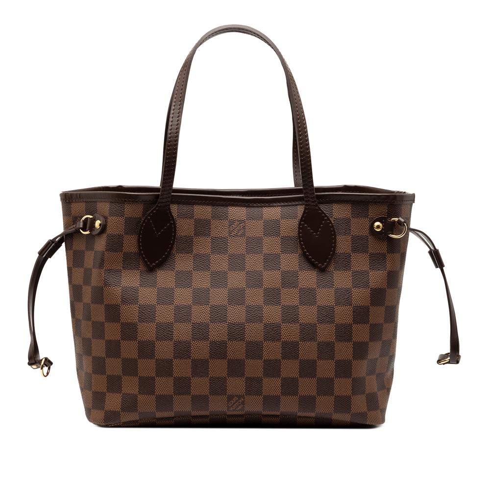 Louis Vuitton AB Louis Vuitton Brown Damier Canvas Fabric Damier Ebene Neverfull PM France