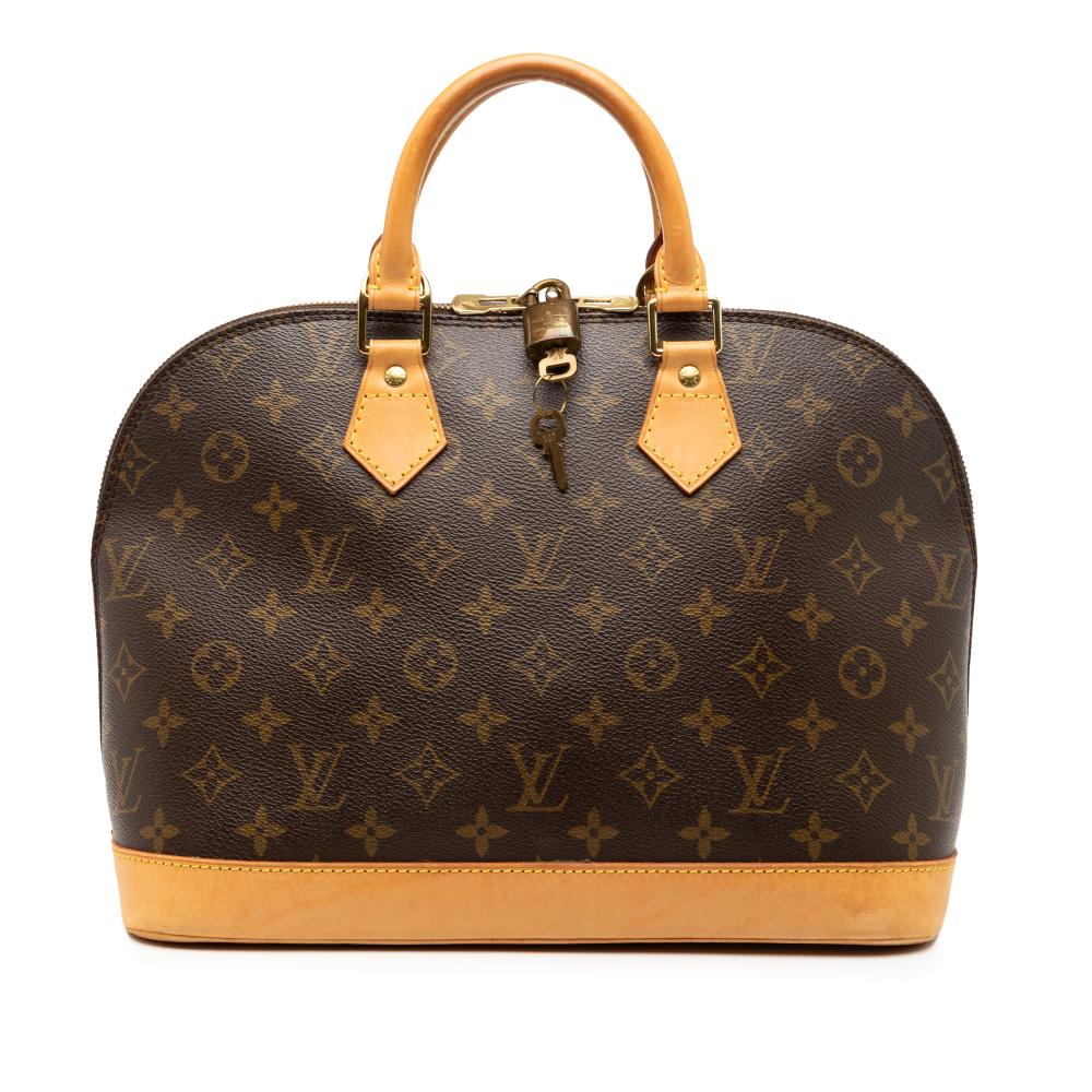 Louis Vuitton B Louis Vuitton Brown Monogram Canvas Fabric Monogram Alma PM France