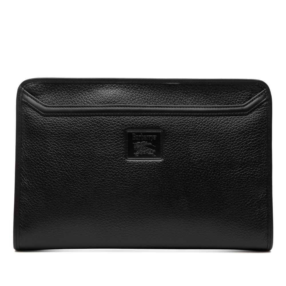 Burberry B Burberry Black Calf Leather Clutch United Kingdom