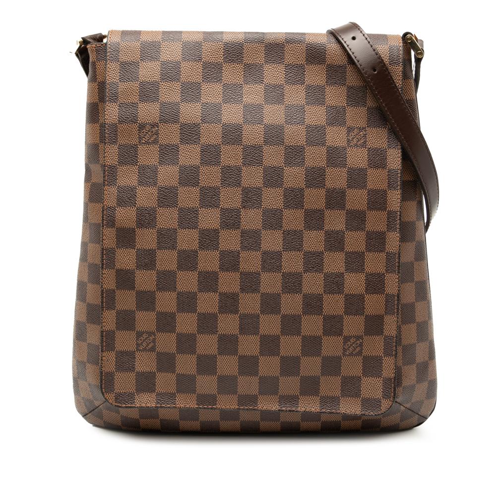 Louis Vuitton B Louis Vuitton Brown Damier Canvas Fabric Damier Ebene Musette Salsa GM France