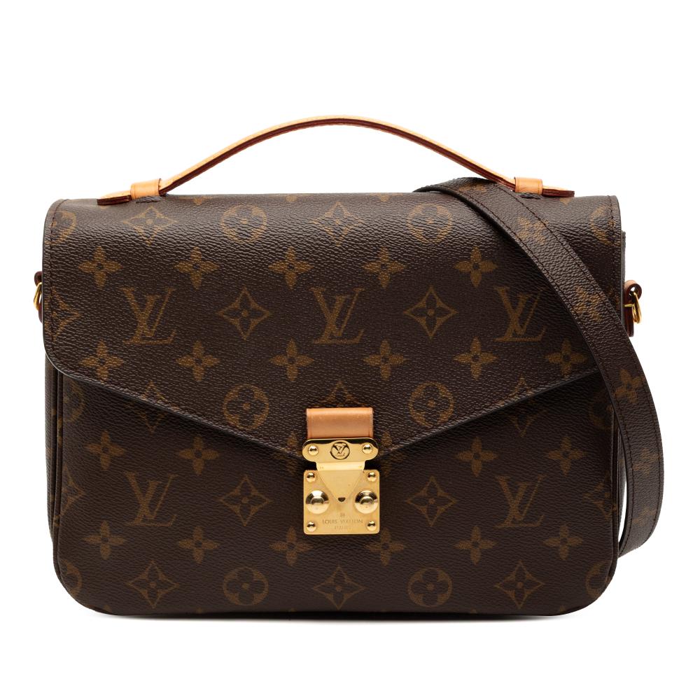 Louis Vuitton B Louis Vuitton Brown Monogram Canvas Fabric Monogram Pochette Metis France