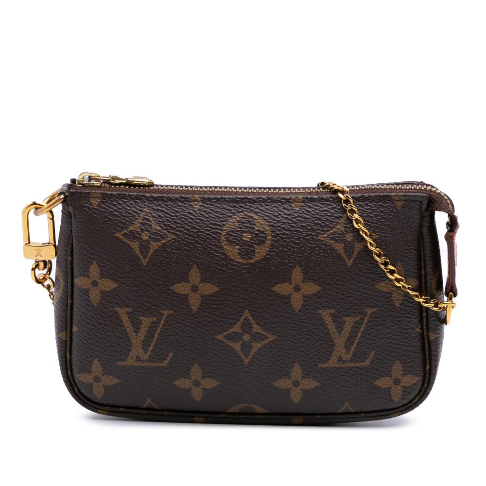 Louis Vuitton B Louis Vuitton Brown Monogram Canvas Fabric Monogram Mini Pochette Accessoires France