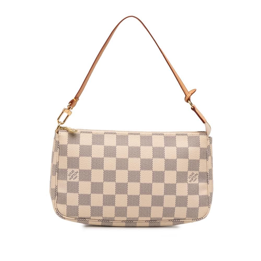 Louis Vuitton AB Louis Vuitton White Damier Canvas Fabric Damier Azur Pochette Accessoires Spain
