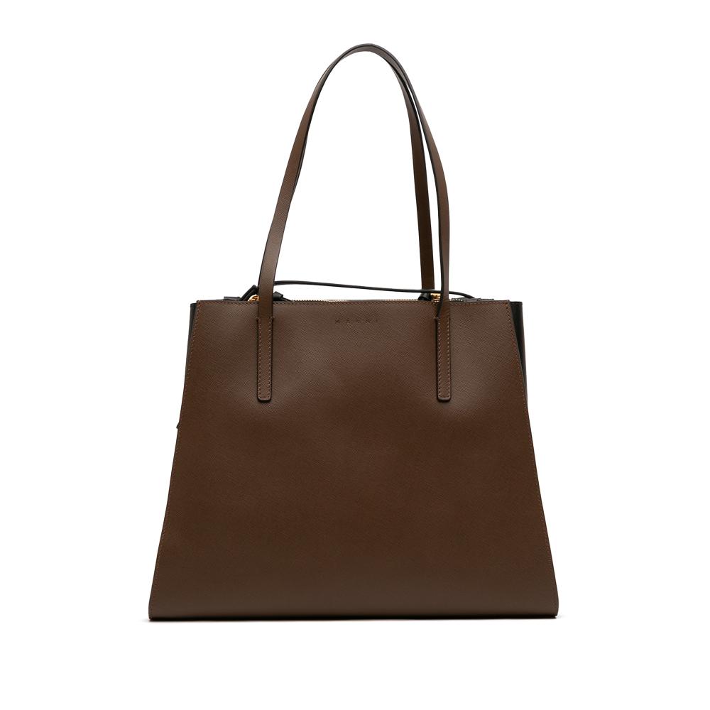 Marni A Marni Brown with Black Calf Leather Bicolor 9 to 5 Tote France