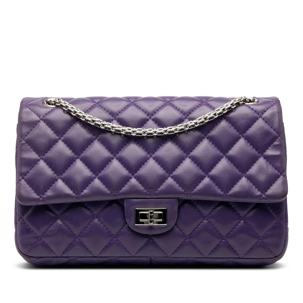 Chanel Purple Quilted Lambskin Reissue 2.55 Double Flap 226 Italy
