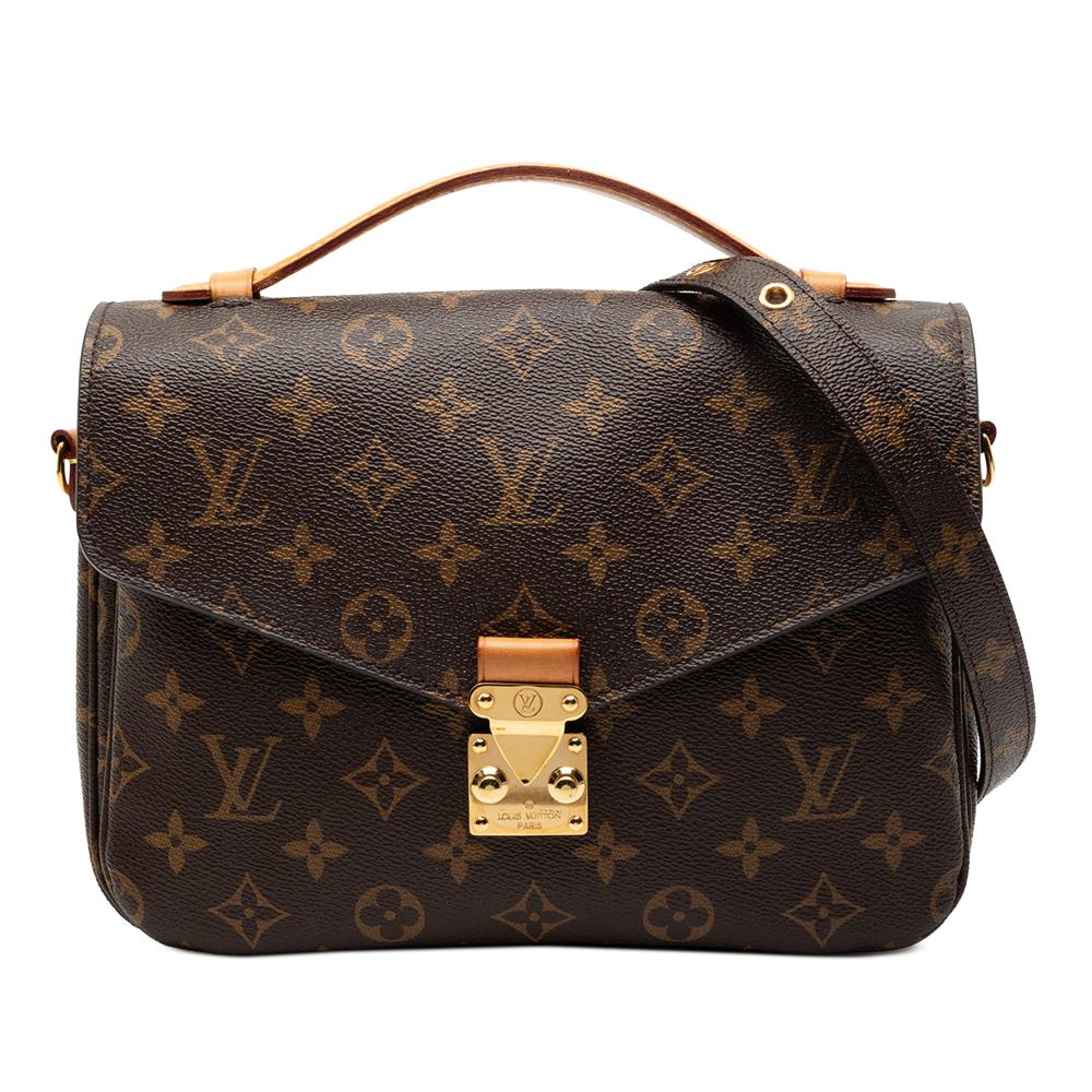 Louis Vuitton B Louis Vuitton Brown Monogram Canvas Fabric Monogram Pochette Metis France