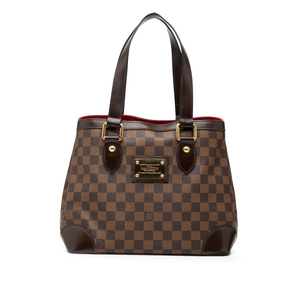 Louis Vuitton B Louis Vuitton Brown Damier Canvas Fabric Damier Ebene Hampstead PM Spain