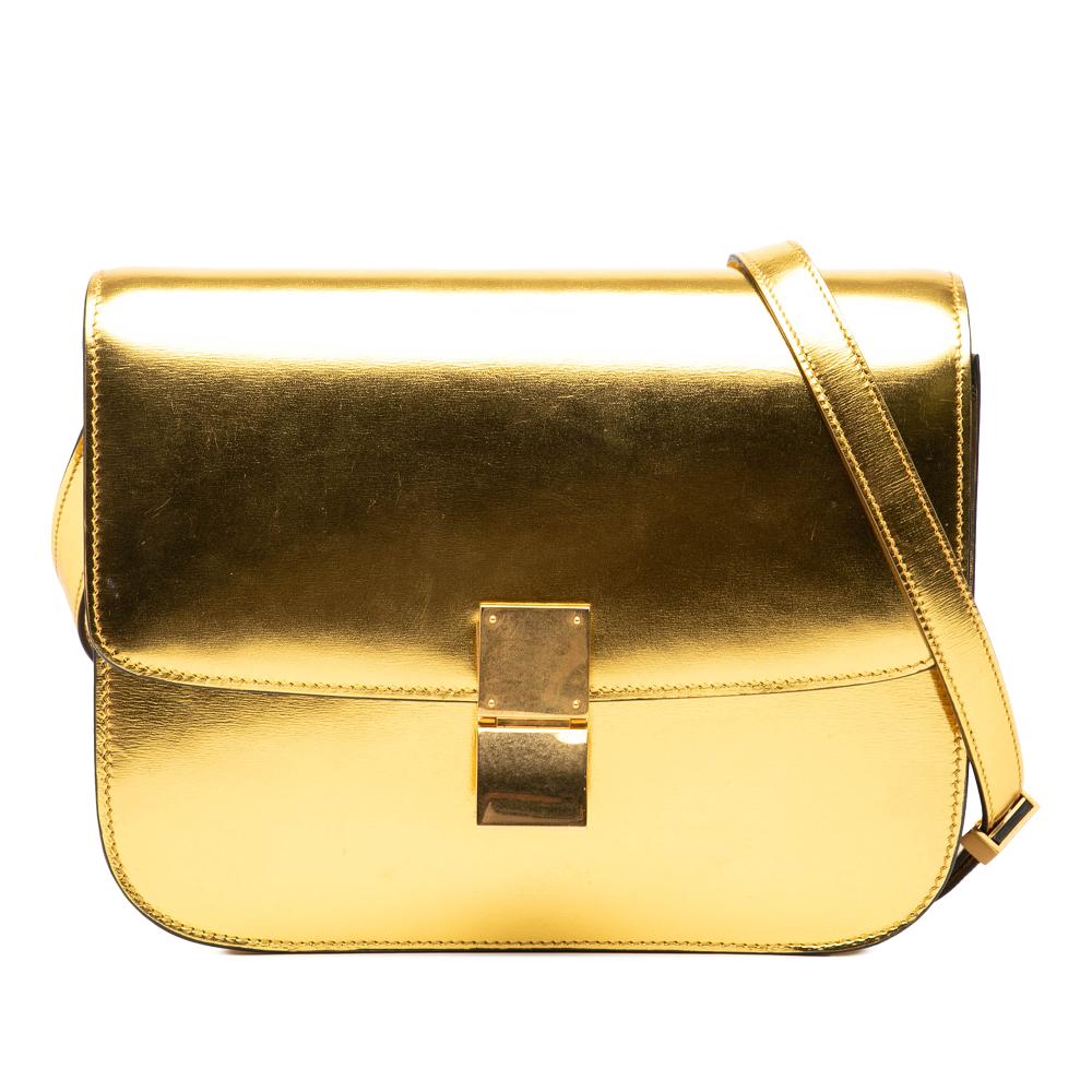 Celine B Celine Gold Calf Leather Medium skin Classic Box Italy