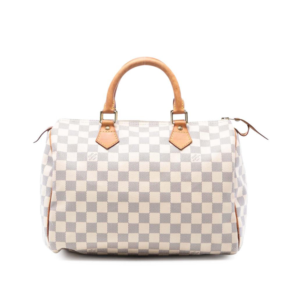 Louis Vuitton B Louis Vuitton White Damier Canvas Fabric Damier Azur Speedy 30 France