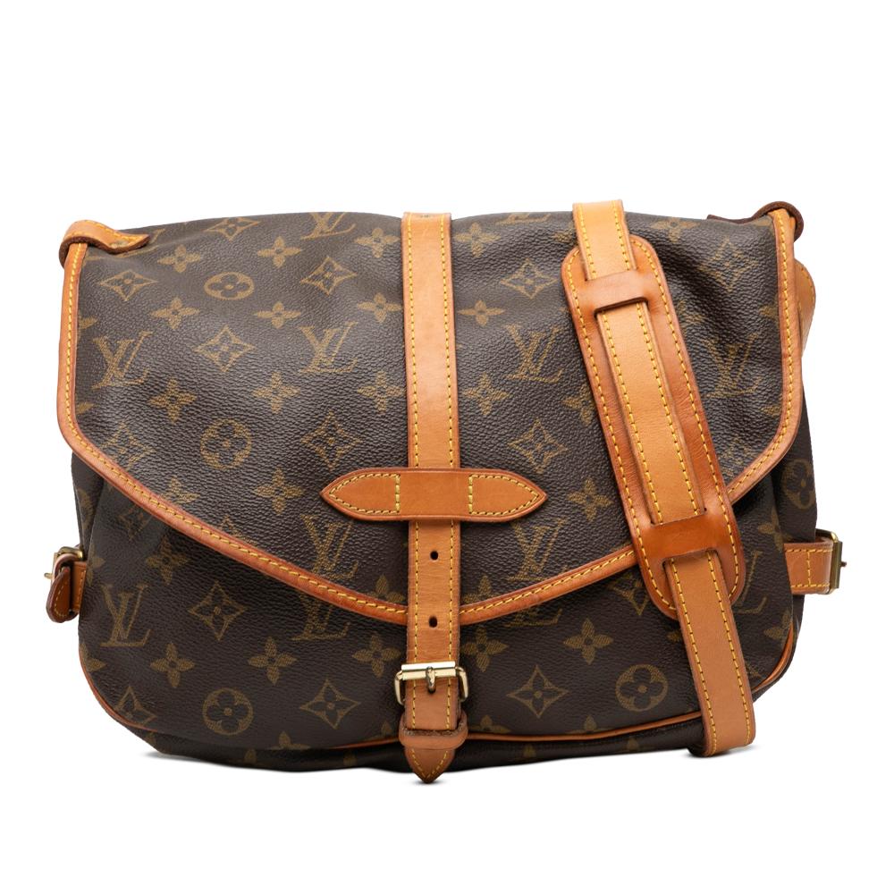 Louis Vuitton B Louis Vuitton Brown Monogram Canvas Fabric Monogram Saumur 30 United States